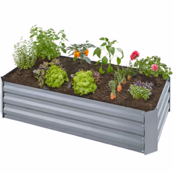 TecTake 403447 letto da giardino rialzato Grigio