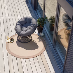 TecTake 403553 sedia da esterno Poliestere, Acciaio Grigio