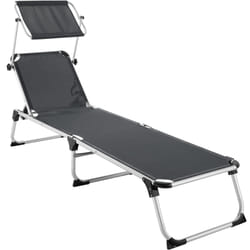 TecTake 403630 sedia a sdraio Grigio Alluminio