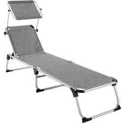 TecTake 403631 sedia a sdraio Grigio Alluminio