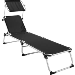 TecTake 403632 sedia a sdraio Nero Alluminio