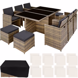 TecTake 403642 set mobili da esterno Marrone