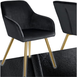 Sedia Marilyn effetto velluto oro - per pezzo