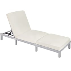 TecTake 403685 sedia a sdraio Grigio Poliestere, Acciaio
