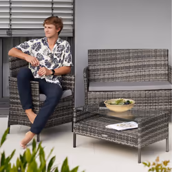 TecTake 403691 set mobili da esterno Grigio