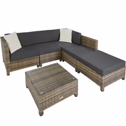 TecTake 403743, Esterno, Marrone, 5 seduta(e)