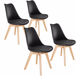 TecTake 403814, Nero, 4 seduta(e)