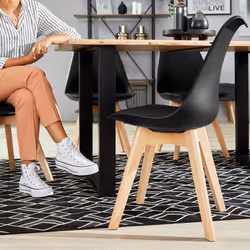 TecTake 403814 set di mobili per soggiorno Nero
