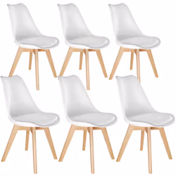 TecTake 403816, Bianco, 6 seduta(e)