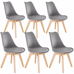 TecTake 403818, Grigio, 6 seduta(e)