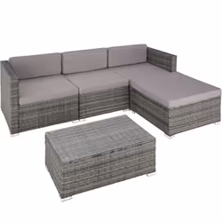 TecTake 403827, Esterno, Grigio, 4 seduta(e)