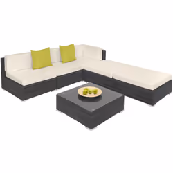 TecTake 403832, Esterno, Grigio, 5 seduta(e)