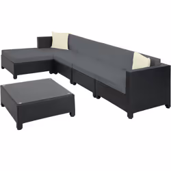 TecTake 403833 divano 5 seduta(e) Nero