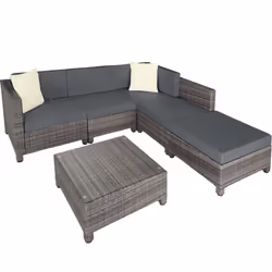 TecTake 403835, Esterno, Grigio, 5 seduta(e)