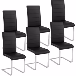 TecTake 403895, Nero, 6 seduta(e)