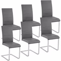 TecTake 403897, Grigio, 6 seduta(e)