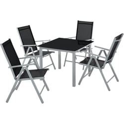 TecTake 403906 set mobili da esterno Argento, Grigio