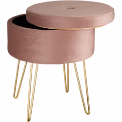 TecTake 403953, Rosa, Poliestere, Acciaio, MDF