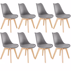 TecTake 403987, Grigio, 8 seduta(e)