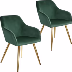 TecTake 404002, Verde, Oro, 2 seduta(e)