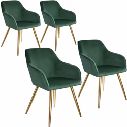 TecTake 404003, Verde, Oro, 4 seduta(e)