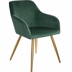 TecTake 404003 set di mobili per soggiorno Verde, Oro