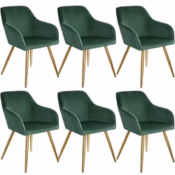 TecTake 404004, Verde, Oro, 6 seduta(e)