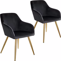 TecTake 404014, Nero, Oro, 2 seduta(e)