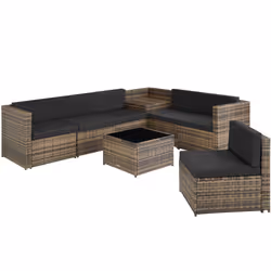 TecTake 404235, Salone, Marrone
