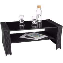TecTake 404299 set mobili da esterno Nero, Grigio