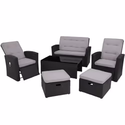 TecTake 404303, Salone, Nero