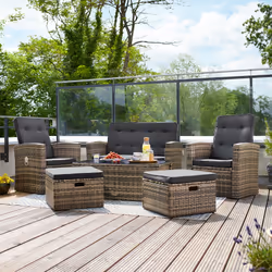 TecTake 404305 divano Marrone