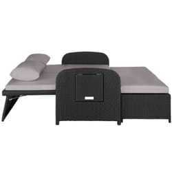 TecTake 404308 divano 2 seduta(e) Nero, Grigio