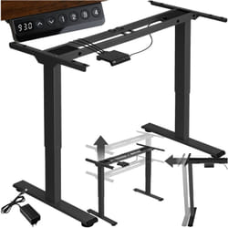 Tectake - Telaio per scrivania regolabile in altezza Melville 110-168 x 60 x 70-119cm - Scrivania regolabile in altezza, supporto tavolo regolabile