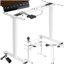 Tectake - Telaio per scrivania regolabile in altezza Twain 110-168 x 60 x 60-125 cm - Scrivania regolabile in altezza, supporto tavolo regolabile in