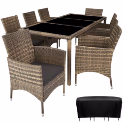 TecTake 404329, Grigio, Marrone, 8 seduta(e), Adulti e bambini, Bambino/Bambina