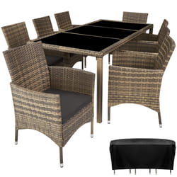 TecTake 404329 set mobili da esterno Grigio, Marrone