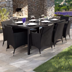 TecTake 404329 set mobili da esterno Grigio, Marrone
