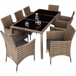 TecTake 404329 set mobili da esterno Grigio, Marrone - Vista aggiuntiva 4