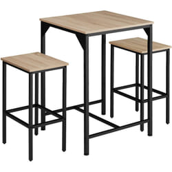Tectake - Set da bar Inverness - Set da bar, set tavolo da bar, set tavolo da bistrot