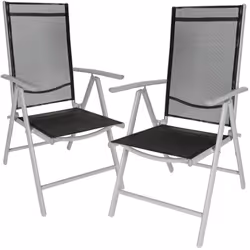 TecTake 404365 set mobili da esterno Nero, Grigio