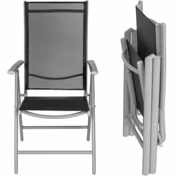 TecTake 404365 set mobili da esterno Nero, Grigio