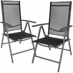 TecTake 404366 set mobili da esterno Nero, Antracite