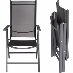 TecTake 404366 set mobili da esterno Nero, Antracite