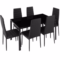 TecTake 404381, Nero, 6 seduta(e)
