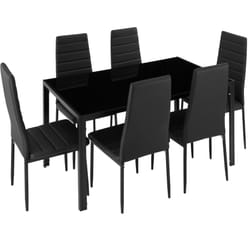 TecTake 404381 set di mobili per soggiorno Nero