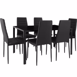 TecTake 404381 set di mobili per soggiorno Nero