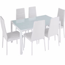TecTake 404382, Bianco, 6 seduta(e)
