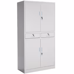 TecTake 404391 schedario e accessori Acciaio Grigio