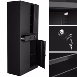 TecTake 404392 schedario e accessori Acciaio Nero - Vista aggiuntiva 4